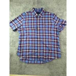Ralph Lauren Classic Fit Men's 2XL Multi Color Plaid Button Up SHORT Sleeve